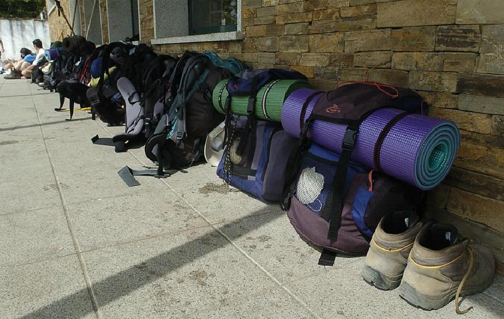 Transporte de mochilas en el camino ingles
